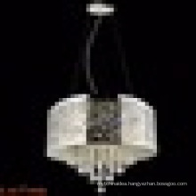 Modern Laser Cut Drum Shade Crystal Round Pendant Chandelier 71145